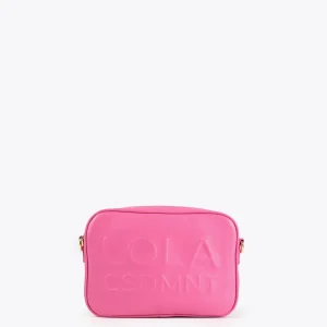 Lola Casademunt Bolsos<Bolso bandolera con logo en relieve FUCSIA