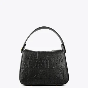 Lola Casademunt Bolsos<Bolso bandolera con logo grabado NEGRO
