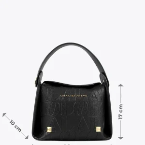 Lola Casademunt Bolsos<Bolso bandolera con logo grabado NEGRO