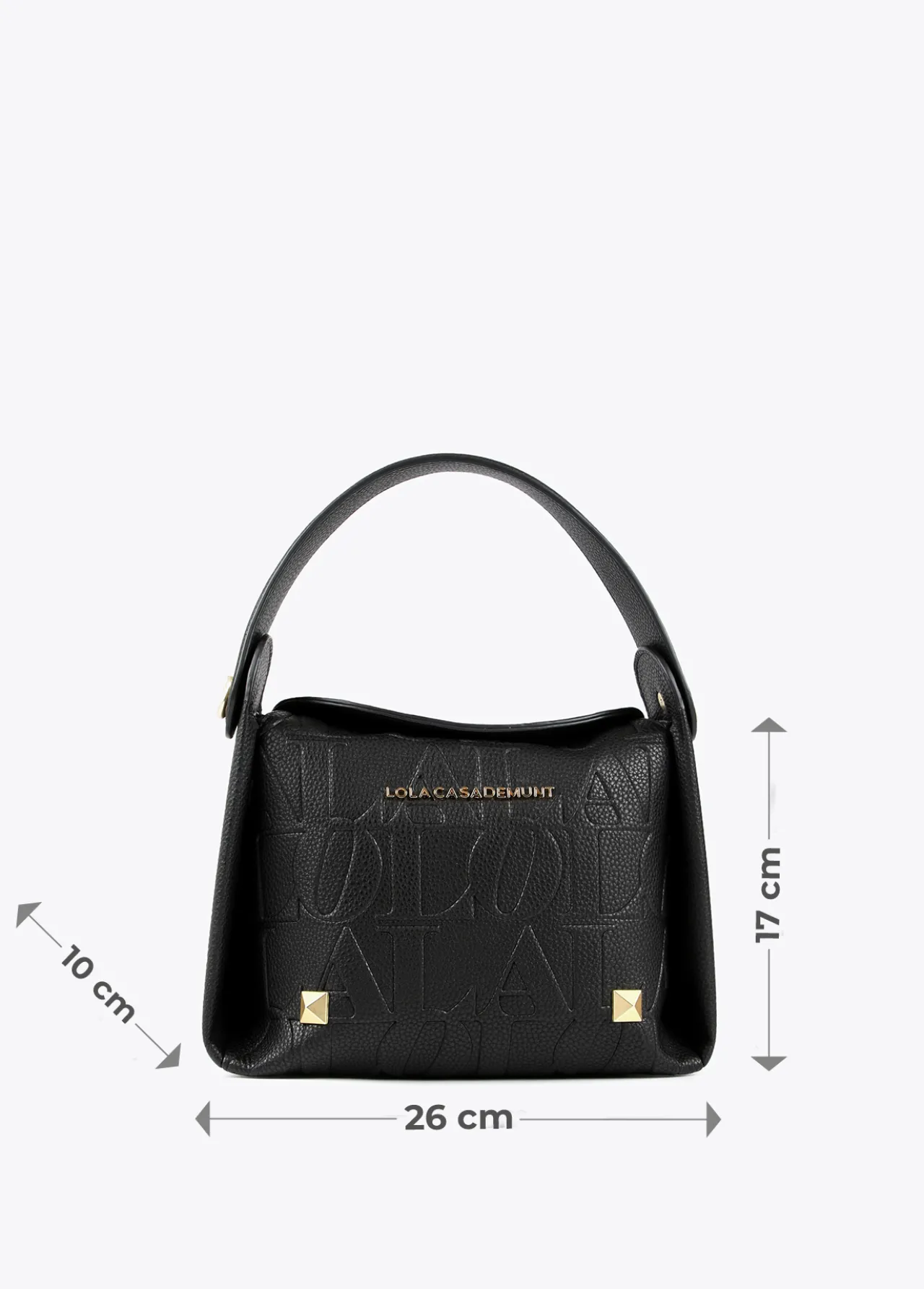 bolso_bandolera_con_logo_grabado_7.webp Lola Casademunt Bolsos<Bolso bandolera con logo grabado NEGRO