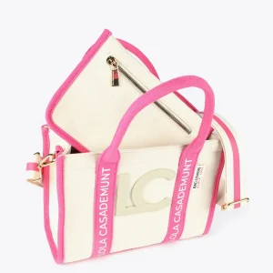 Lola Casademunt Bolsos<Bolso bandolera logotipado NEGRO-CRUDO