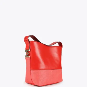 Lola Casademunt Bolsos<Bolso bandolera materiales combinados ROJO