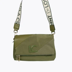 Lola Casademunt Bolsos<Bolso bandolera materiales combinados KAKI