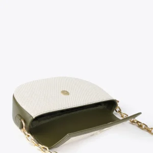 Lola Casademunt Bolsos<Bolso bandolera materiales combinados CRUDO-MARRON
