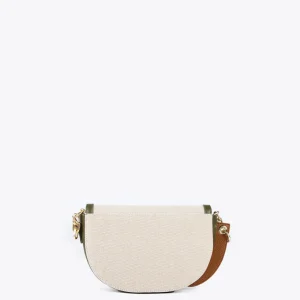 Lola Casademunt Bolsos<Bolso bandolera materiales combinados CRUDO-MARRON