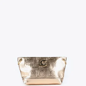 Lola Casademunt Bandoleras | Bolsos Pequeños<Bolso bandolera monograma metalizado DORADO