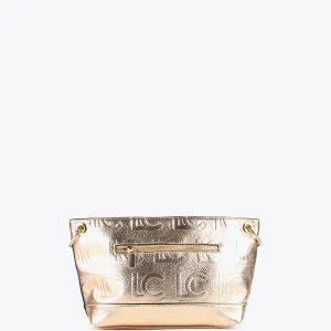 Lola Casademunt Bandoleras | Bolsos Pequeños<Bolso bandolera monograma metalizado DORADO