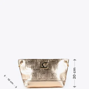 Lola Casademunt Bandoleras | Bolsos Pequeños<Bolso bandolera monograma metalizado DORADO