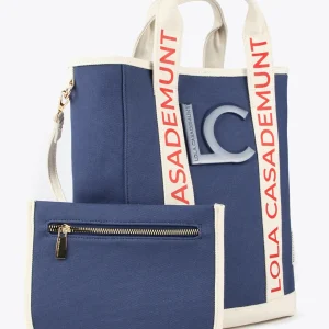 Lola Casademunt Bolsos<Bolso canvas NEGRO-CRUDO
