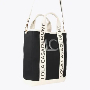 Lola Casademunt Bolsos<Bolso canvas NEGRO-CRUDO