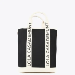 Lola Casademunt Bolsos<Bolso canvas NEGRO-CRUDO