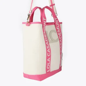 Lola Casademunt Bolsos<Bolso canvas NEGRO-CRUDO