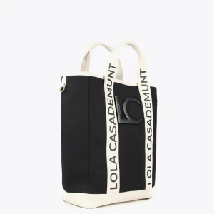 Lola Casademunt Bolsos<Bolso canvas NEGRO-CRUDO