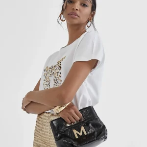 Lola Casademunt Bolsos<Bolso de mano con frunces FUCSIA