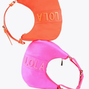 Lola Casademunt Bolsos<Bolso media luna fluor FUCSIA