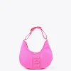 Lola Casademunt Bolsos<Bolso media luna fluor FUCSIA
