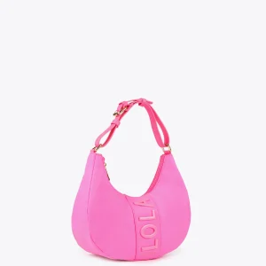 Lola Casademunt Bolsos<Bolso media luna fluor FUCSIA