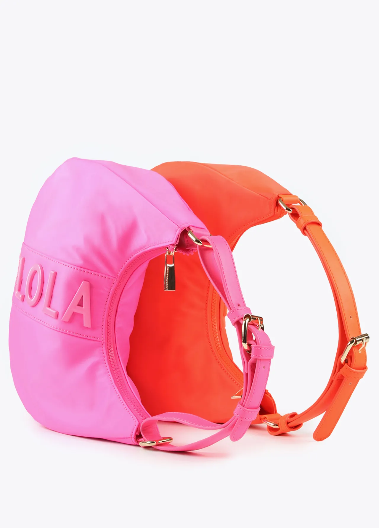 bolso_media_luna_fluor_6.webp Lola Casademunt Bolsos<Bolso media luna fluor FUCSIA