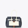 Lola Casademunt Bolsos<Bolso shopper azul y blanco AZUL-CRUDO