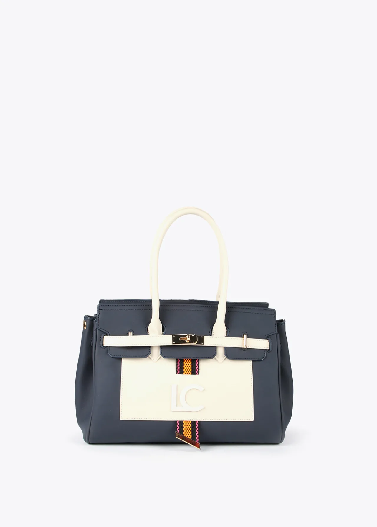 bolso_shopper_azul_y_blanco_0.webp Lola Casademunt Bolsos<Bolso shopper azul y blanco AZUL-CRUDO