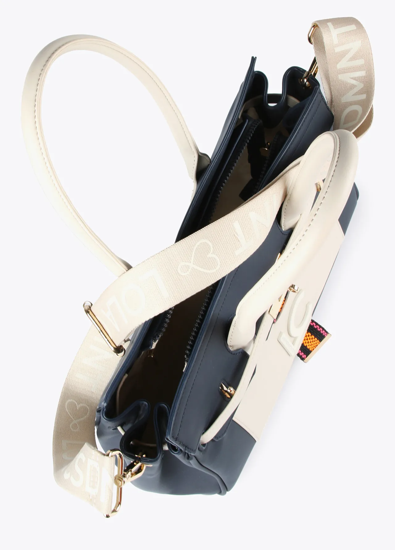 bolso_shopper_azul_y_blanco_2.webp Lola Casademunt Bolsos<Bolso shopper azul y blanco AZUL-CRUDO