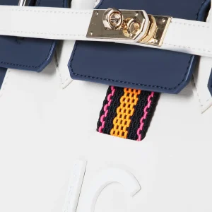 Lola Casademunt Bolsos<Bolso shopper azul y blanco AZUL-CRUDO