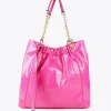 Lola Casademunt Bolsos<Bolso shopper brillante FUCSIA