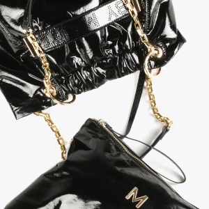 Lola Casademunt Bolsos Shopper | Bolsos De Hombro<Bolso shopper brillante NEGRO