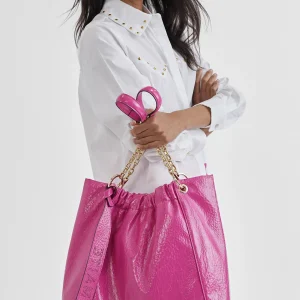 Lola Casademunt Bolsos<Bolso shopper brillante FUCSIA