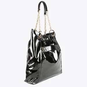 Lola Casademunt Bolsos Shopper | Bolsos De Hombro<Bolso shopper brillante NEGRO