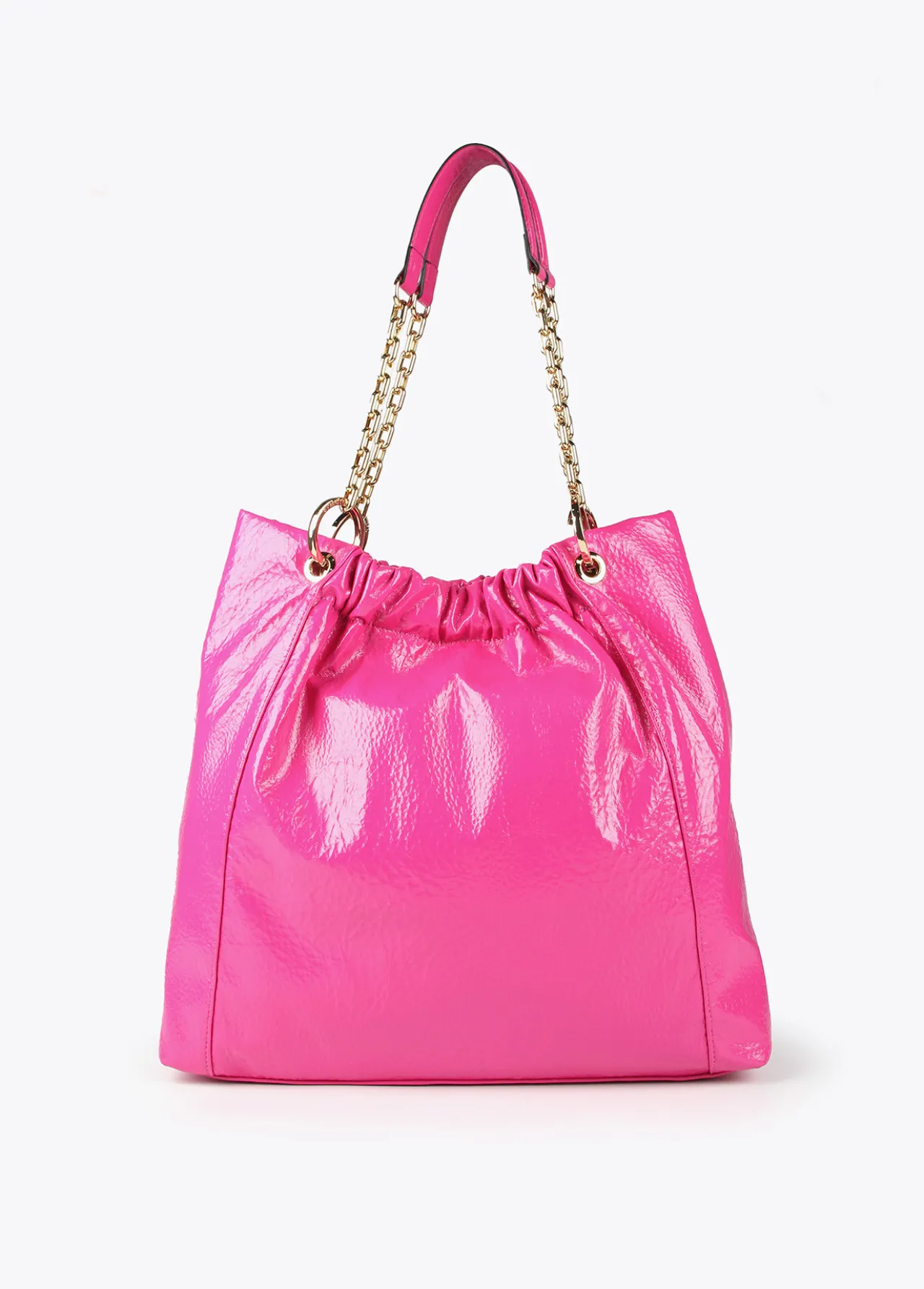 bolso_shopper_brillante_3-4.webp Lola Casademunt Bolsos<Bolso shopper brillante FUCSIA