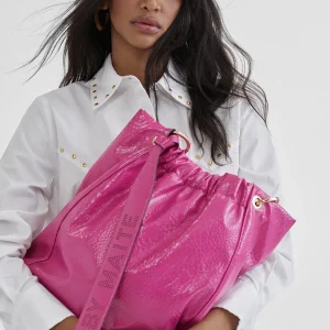 Lola Casademunt Bolsos<Bolso shopper brillante FUCSIA
