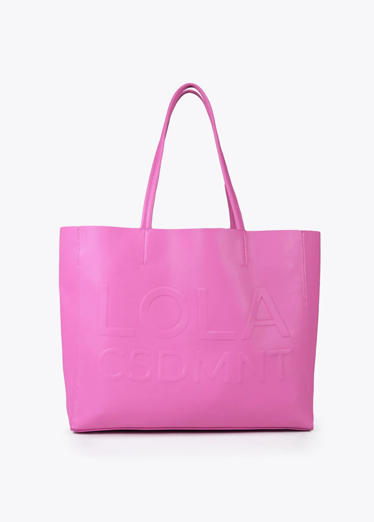 bolso_shopper_con_logo_en_relieve_0-3.webp Lola Casademunt Bolsos<Bolso shopper con logo en relieve FUCSIA