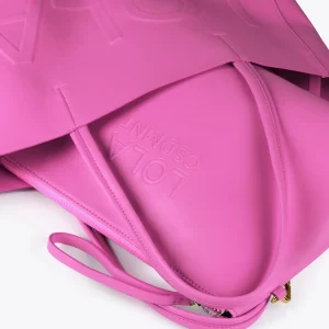 Lola Casademunt Bolsos<Bolso shopper con logo en relieve FUCSIA