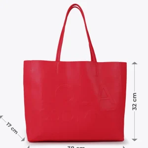 Lola Casademunt Bolsos<Bolso shopper con logo en relieve FUCSIA