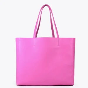 Lola Casademunt Bolsos<Bolso shopper con logo en relieve FUCSIA