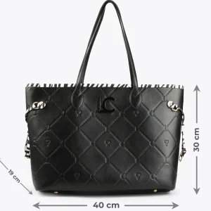 Lola Casademunt Bolsos<Bolso shopper logotipado NEGRO