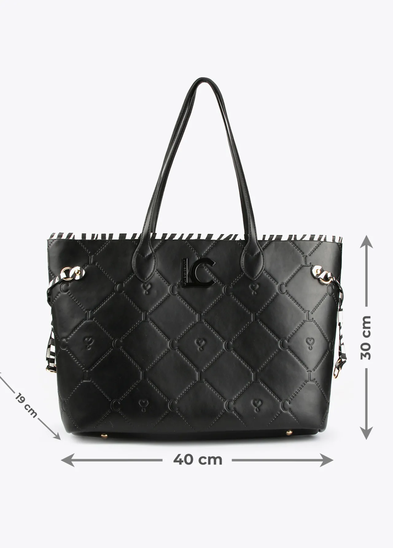 bolso_shopper_logotipado_7.webp Lola Casademunt Bolsos<Bolso shopper logotipado NEGRO