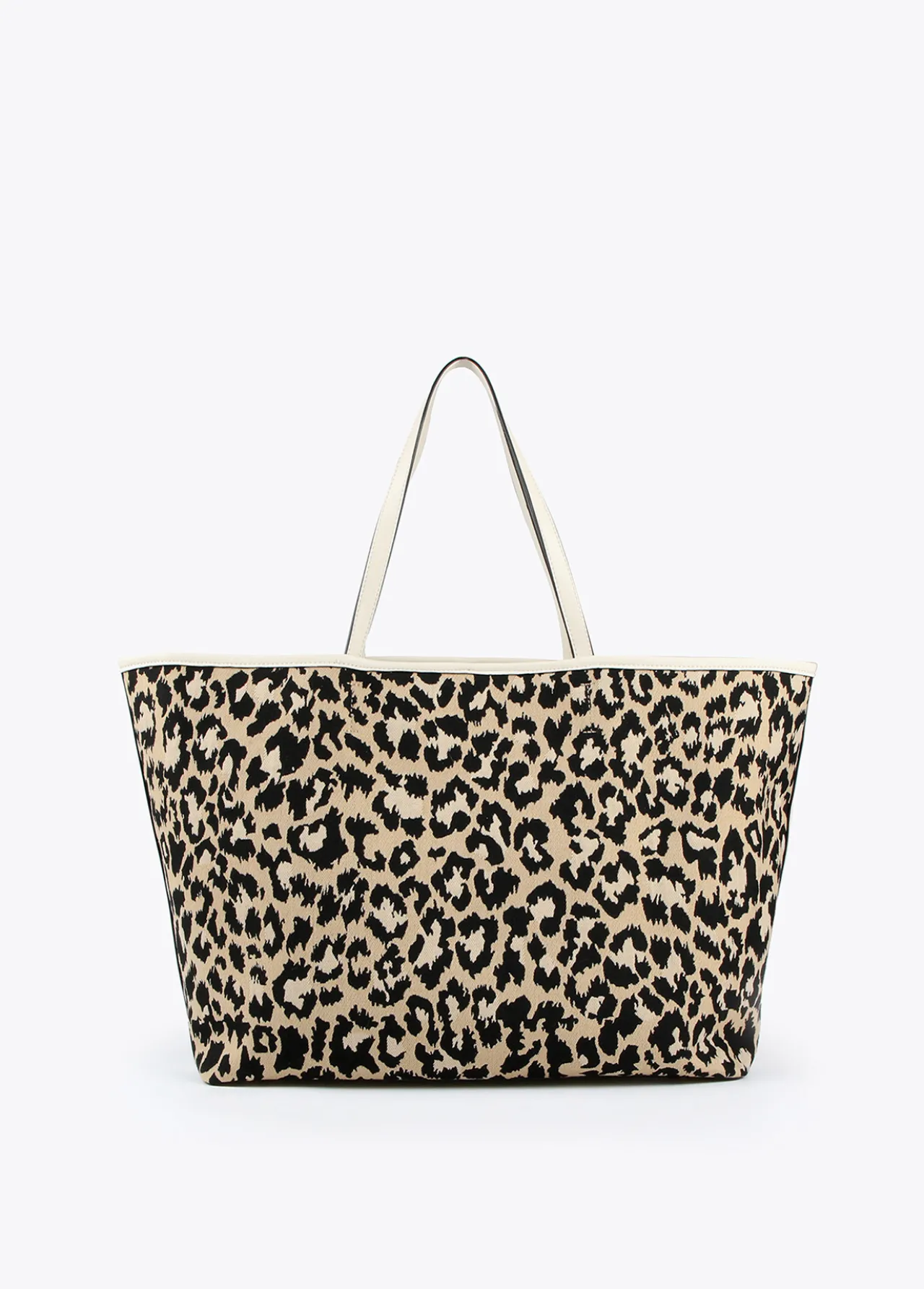 bolso_shopper_loneta_animal_print_2.webp Lola Casademunt Bolsos<Bolso shopper loneta animal print CRUDO-MARRON