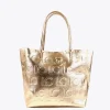 Lola Casademunt Bolsos Shopper | Bolsos De Hombro<Bolso shopper metalizado DORADO