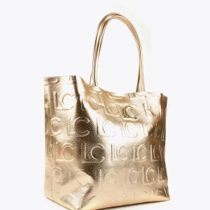Lola Casademunt Bolsos Shopper | Bolsos De Hombro<Bolso shopper metalizado DORADO