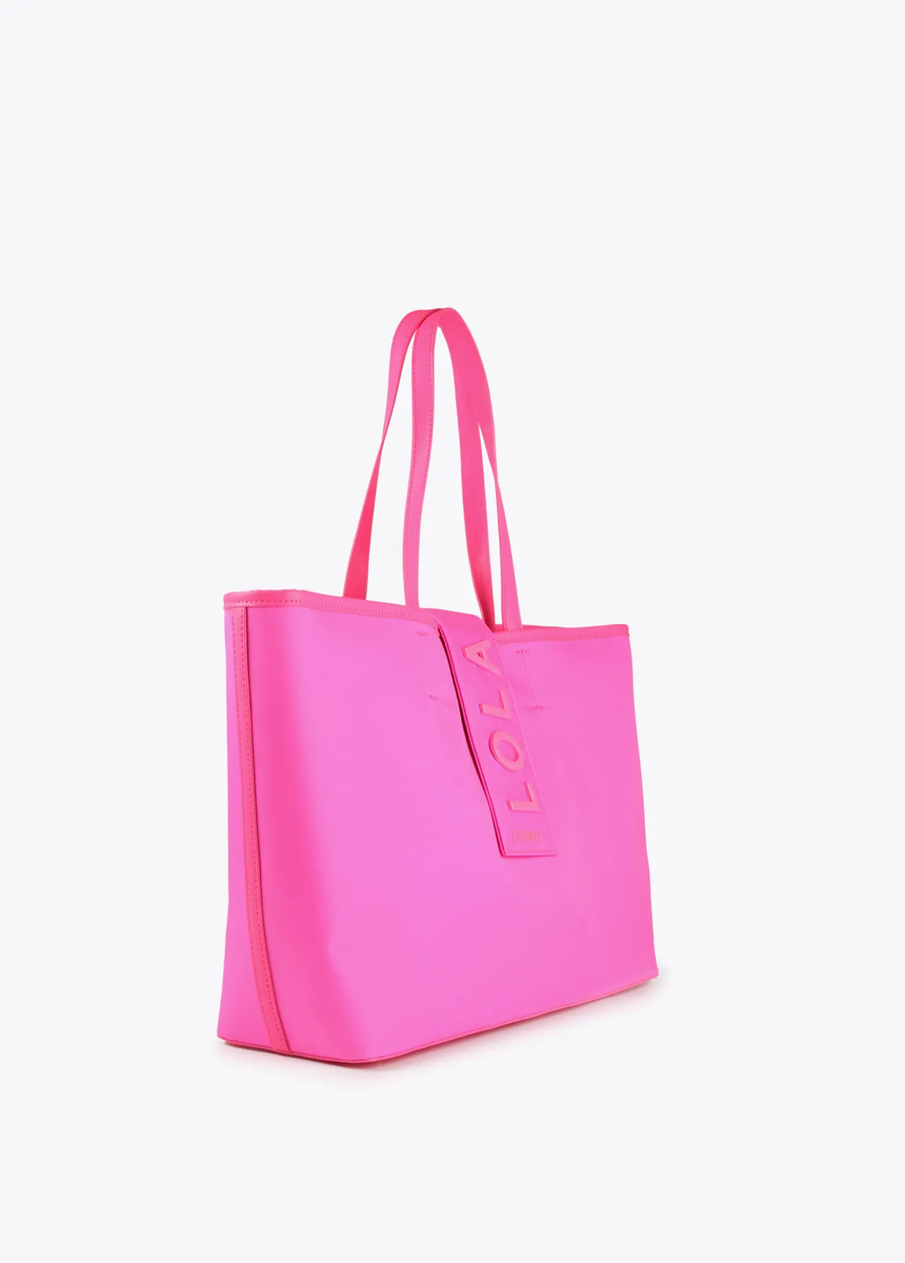 bolso_shopper_nylon_fluor_3.webp Lola Casademunt Bolsos<Bolso shopper nylon fluor FUCSIA