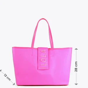 Lola Casademunt Bolsos<Bolso shopper nylon fluor FUCSIA
