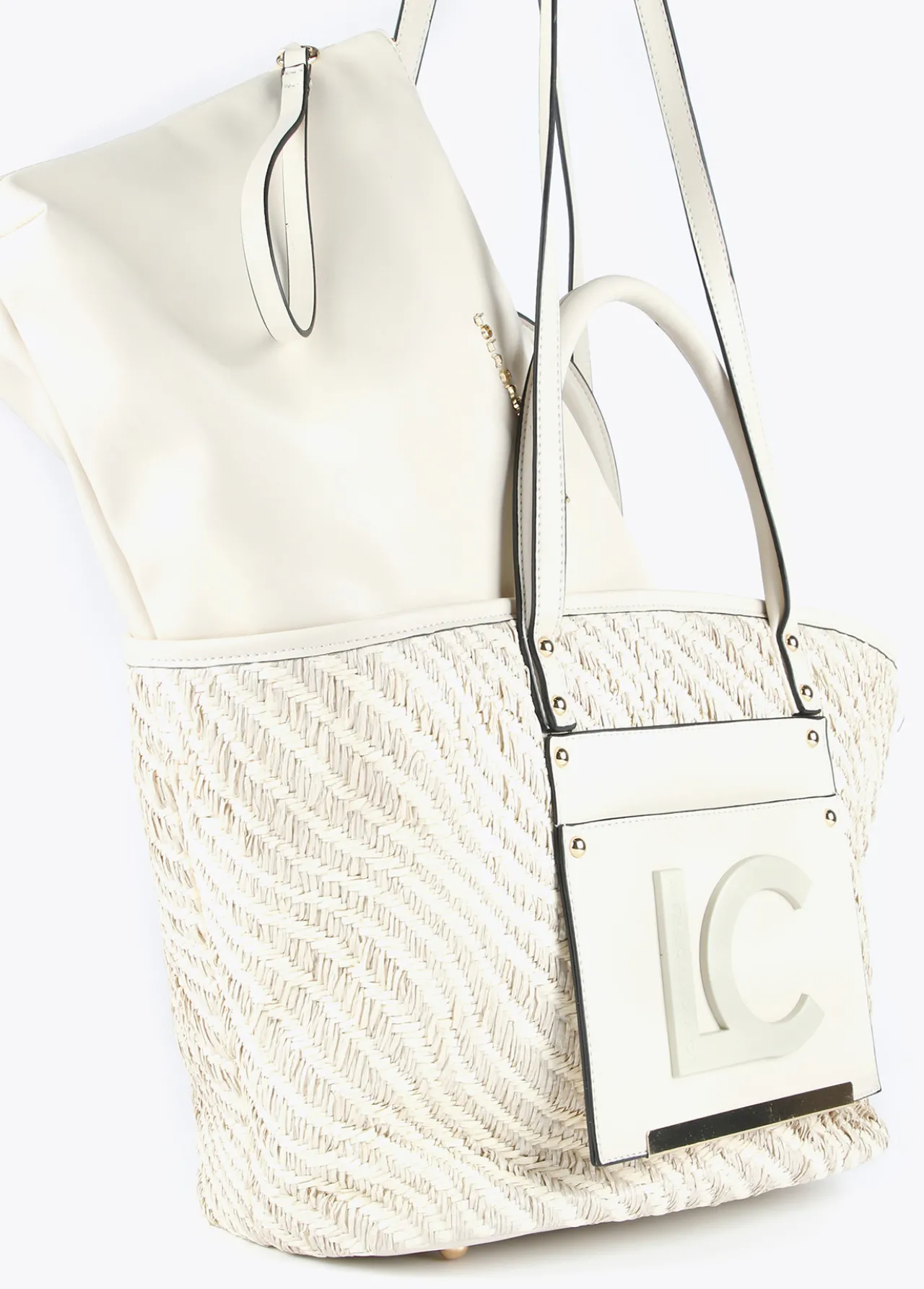 bolso_shopper_tipo_cesta_1-2.webp Lola Casademunt Bolsos | Baño<Bolso shopper tipo cesta NEGRO-BLANCO