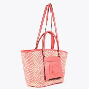 Lola Casademunt Bolsos | Baño<Bolso shopper tipo cesta NEGRO-BLANCO
