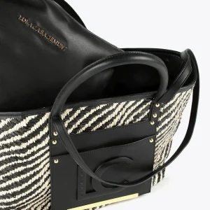 Lola Casademunt Bolsos<Bolso shopper tipo cesta NEGRO-BLANCO