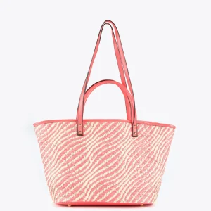 Lola Casademunt Bolsos | Baño<Bolso shopper tipo cesta NEGRO-BLANCO