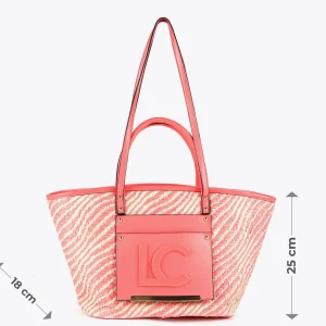 Lola Casademunt Bolsos | Baño<Bolso shopper tipo cesta NEGRO-BLANCO