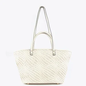 Lola Casademunt Bolsos | Baño<Bolso shopper tipo cesta NEGRO-BLANCO