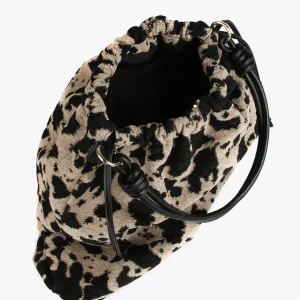 Lola Casademunt Animal Print | Bolsos Shopper<Bolso tejido animal CRUDO-NEGRO